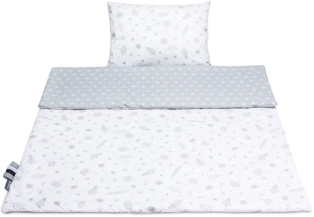 Bellochi Set Biancheria Lettino Neonato 75x100 Cm + Cuscino 30x40 Cm – 100% Cotone, Reversibile, Lavabile, Morbido – Fantasia Star Copse