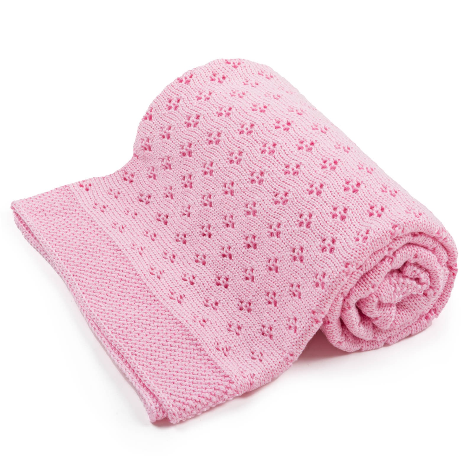 coperta di bambù traforata 100×80 cm rosa 100% filato di bambù