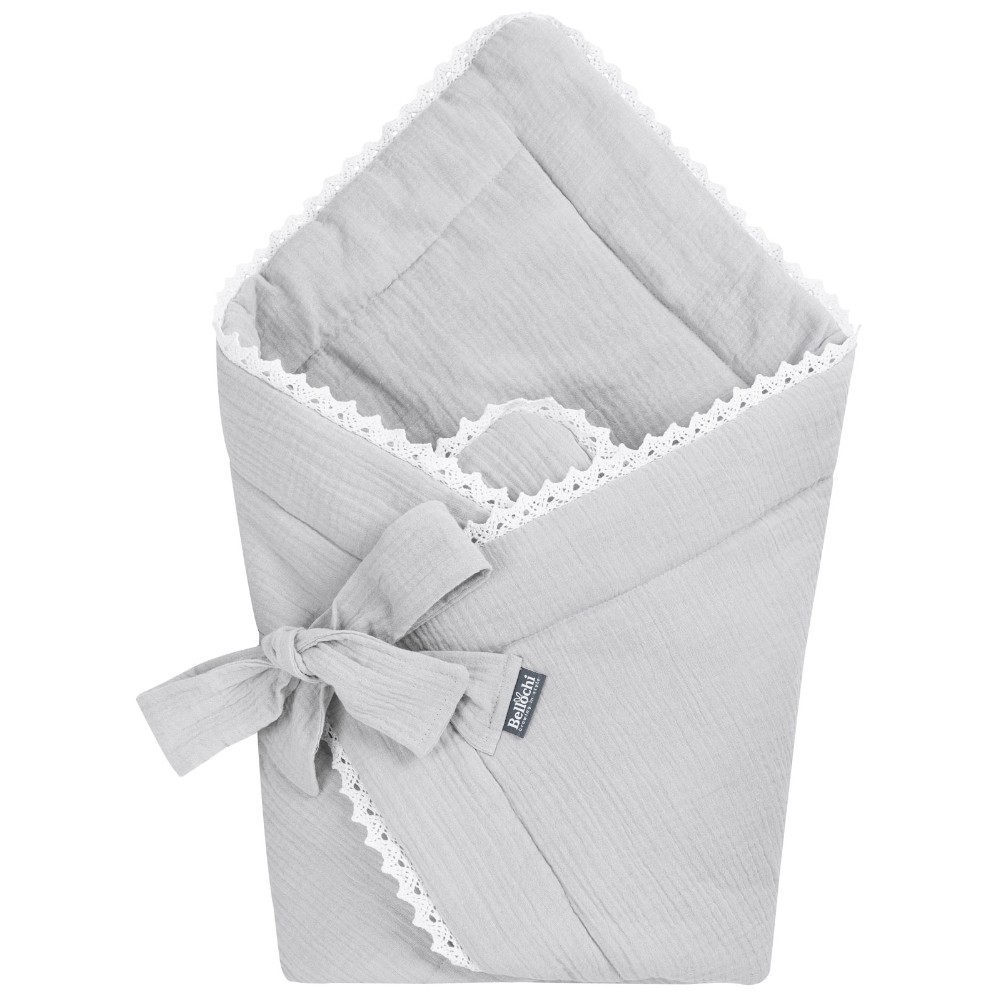 Lilakind Sacco Nanna Neonato Maschietto – Grigio/Bianco, 38 Cm, 95% Cotone E 5% Elastan, Lavabile In Lavatrice