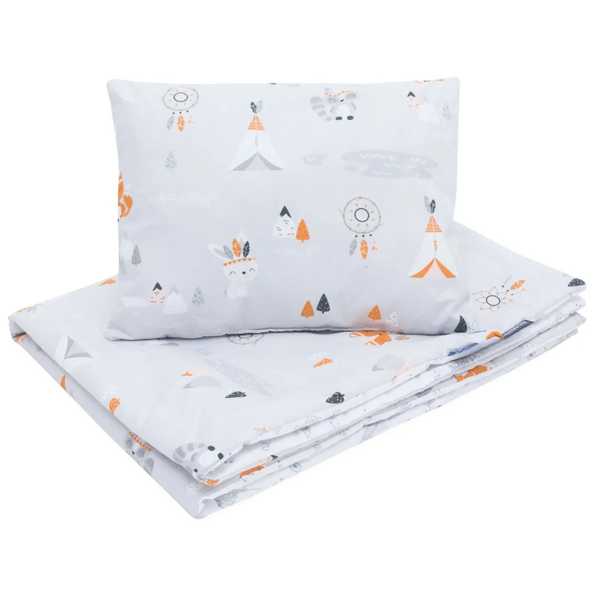 Set di biancheria da letto per bambini in cotone 2 pezzi con riempimento coperta 135×100 cm e cuscino 60×40 cm apanatschi