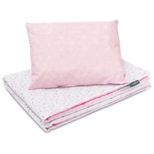 Set di biancheria da letto in cotone per bambini composto da 2 pezzi con imbottitura, piumino per bambini di 135x100 cm e cuscino di 60x40 cm, aurora