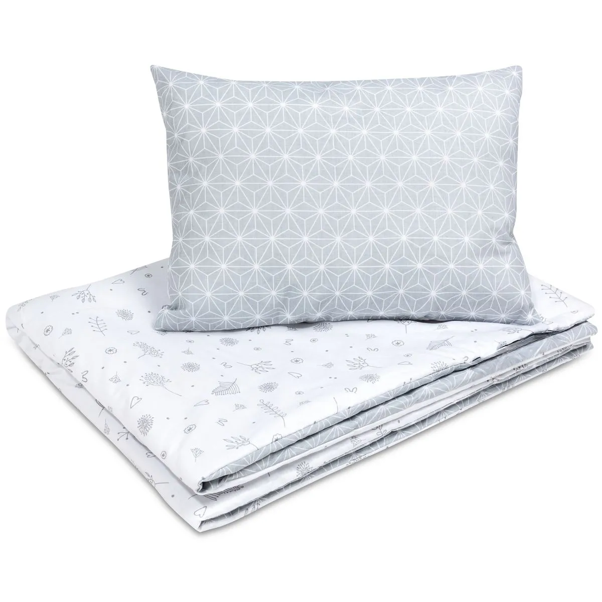 Set di biancheria da letto per bambini in cotone 2 pezzi con riempimento piumone per bambini 135×100 cm e cuscino 60×40 cm star copse