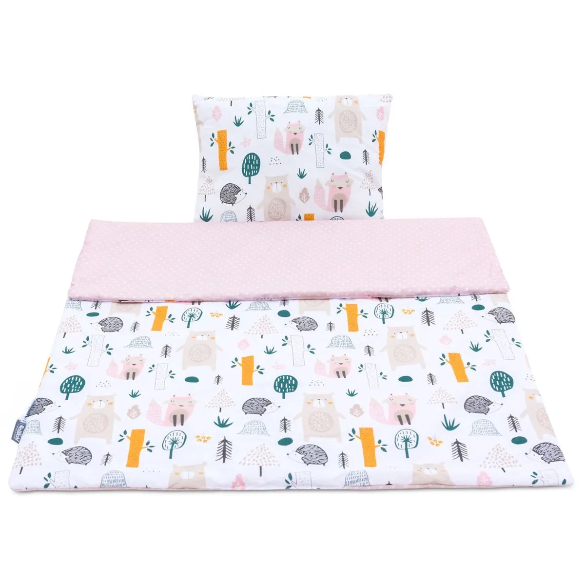 Set di biancheria per letto per bambini in cotone da 2 pezzi con imbottitura, piumino per bambini 135×100 cm e cuscino 60×40 cm 4rest