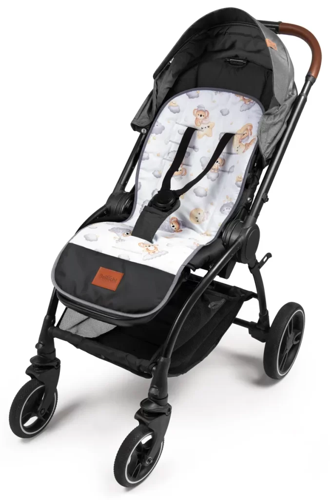 Fodera Per Passeggino In Cotone Con Motivo Orso – Morbida E Lavabile, 34x74 Cm
