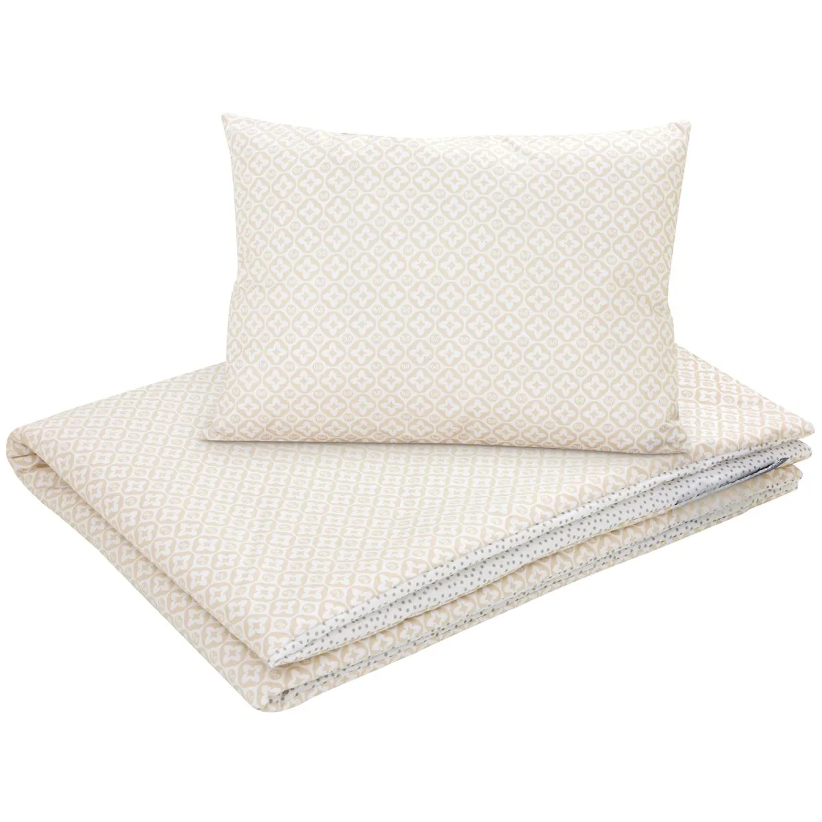 Set di biancheria da letto in cotone per bambini 2 pezzi, copripiumino per bambini 135×100 cm e federa 60×40 cm lui dots