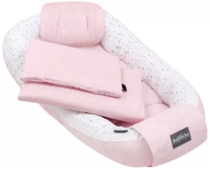 set nido per neonato 90x60 cm, set per baby shower per neonato, cotone, aurora
