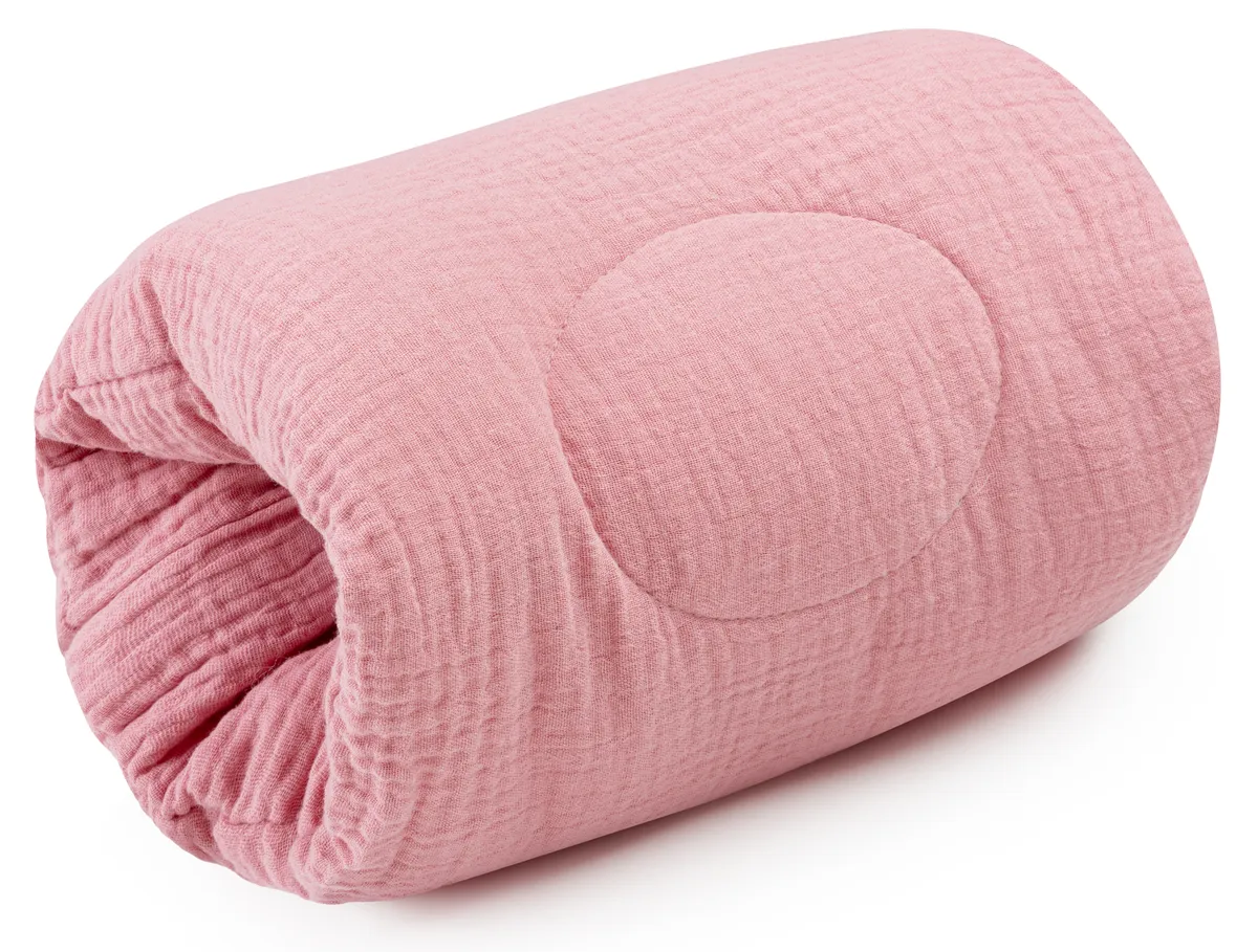Cuscino da allattamento per braccio cuddly muslin pink