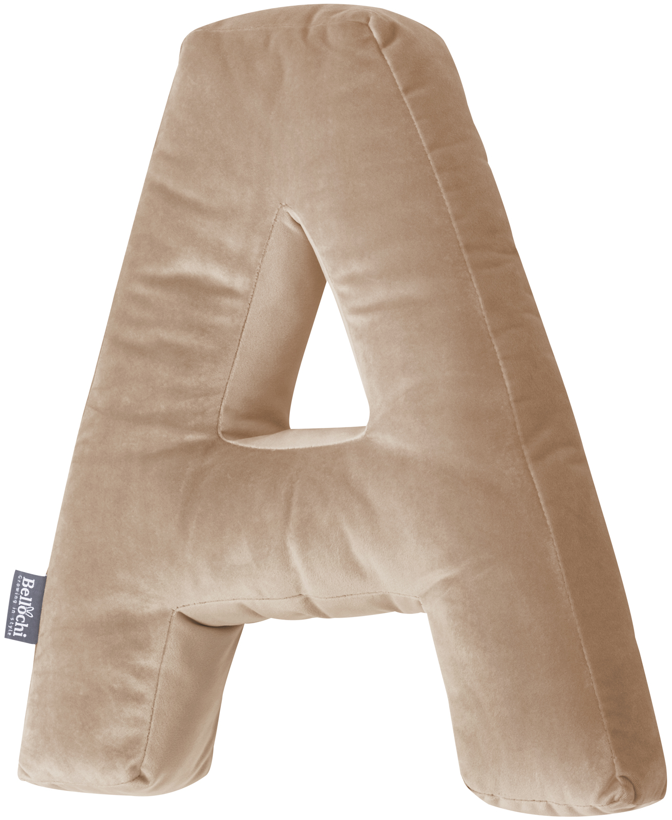 Cuscino decorativo a forma di lettera A beige