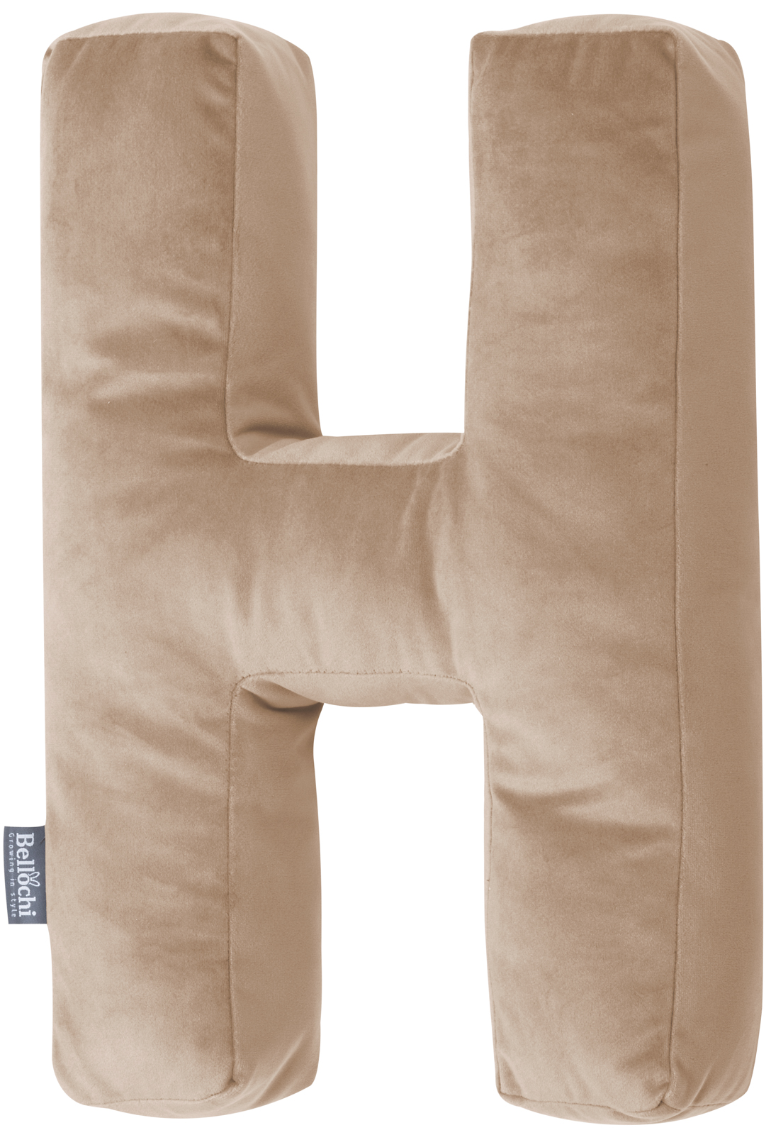 Cuscino decorativo a forma di lettera H beige