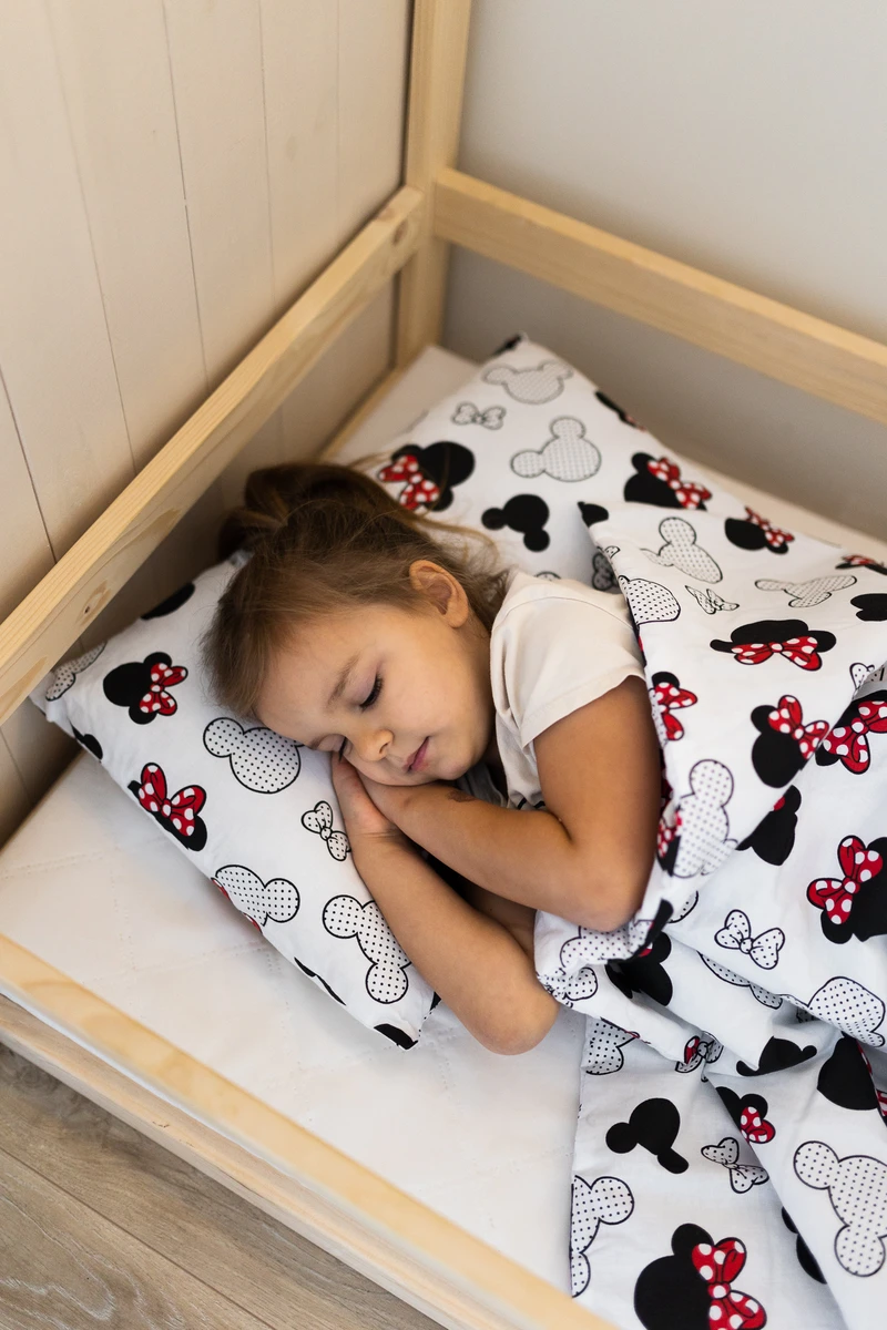  Set di biancheria da letto per bambini in cotone 2 pezzi con imbottitura, piumino per bambini 135×100 cm e cuscino 60×40 cm, little mouse Bellochi 3