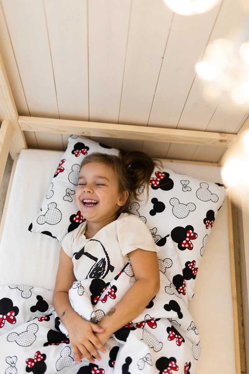  Set di biancheria da letto per bambini in cotone 2 pezzi con imbottitura, piumino per bambini 135×100 cm e cuscino 60×40 cm, little mouse Bellochi 4