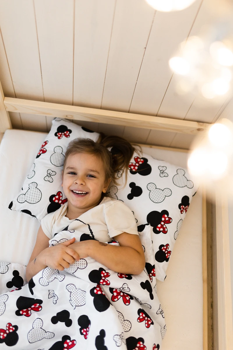  Set di biancheria da letto per bambini in cotone 2 pezzi con imbottitura, piumino per bambini 135×100 cm e cuscino 60×40 cm, little mouse Bellochi 5